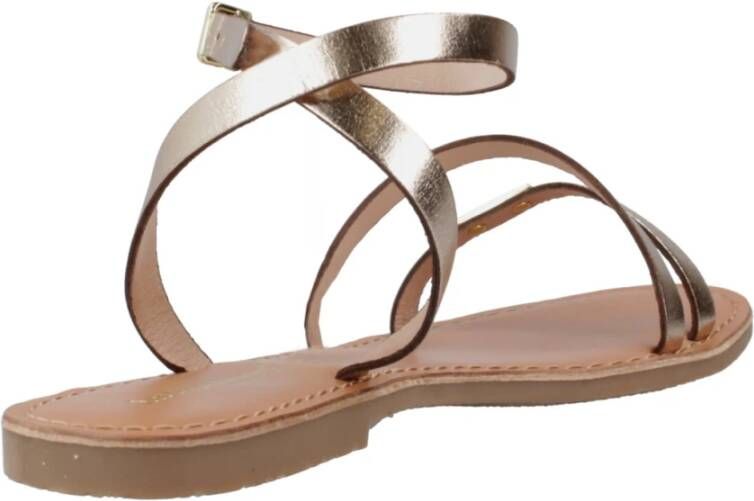 Les Tropeziennes Stijlvolle platte sandalen voor vrouwen Yellow Dames