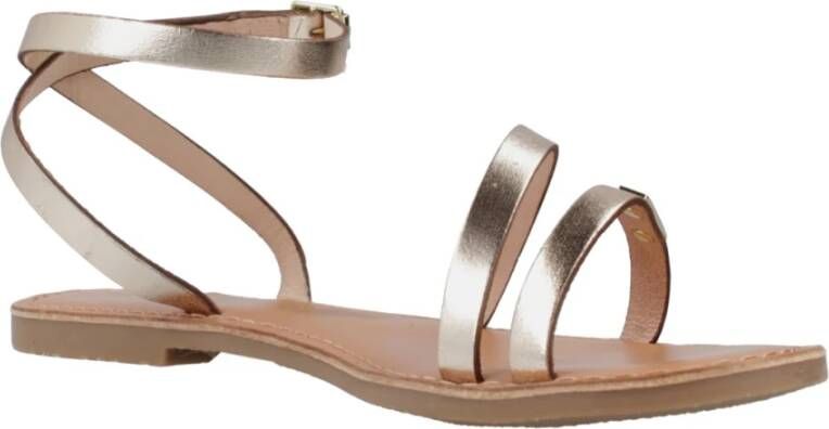 Les Tropeziennes Stijlvolle platte sandalen voor vrouwen Yellow Dames