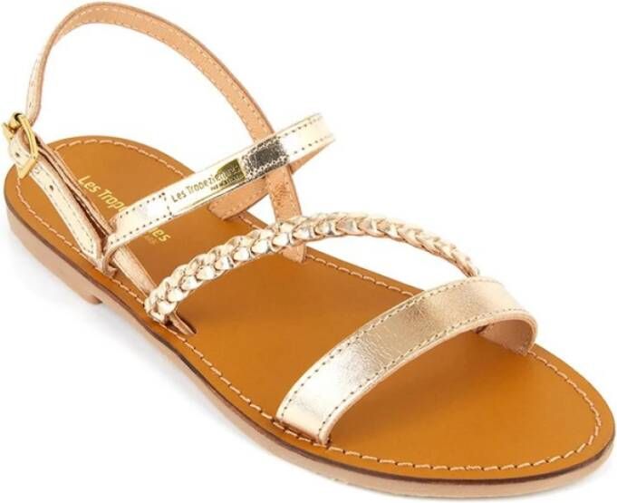 Les Tropeziennes Gouden Sandalen Batresse Ss24 Collectie Yellow Dames