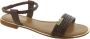 Les Tropeziennes Boho Chic Gevlochten Platte Sandalen Brown Dames - Thumbnail 6