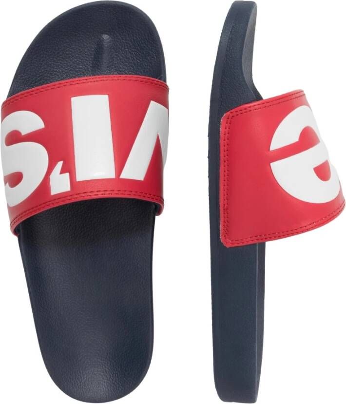 Levi's Slippers ; Schuifregelaars Rood Heren