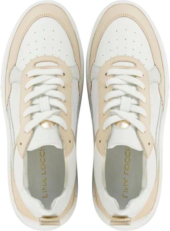 Lina Locchi Beige Combi Sneakers Multicolor Dames