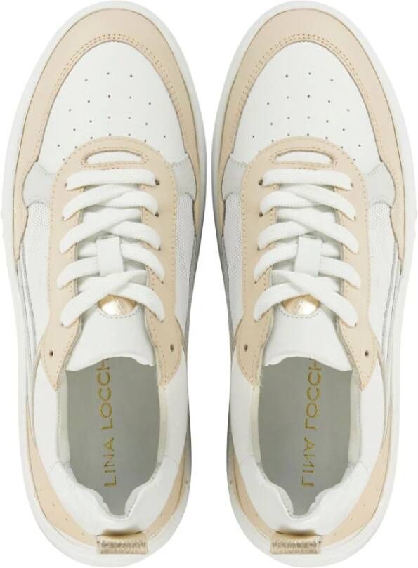 Lina Locchi Beige Combi Sneakers Multicolor Dames