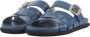 Lina Locchi Slippers Slides Dames 765-05 Blauw - Thumbnail 3