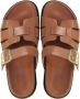 Lina Locchi Cognac Leren Sandalen met Bandjes Brown Dames - Thumbnail 5