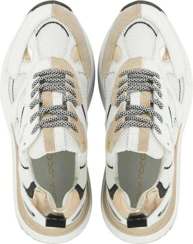 Lina Locchi Combi Sneakers Stijlvol en NorHeren White Dames