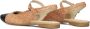 Lina Locchi Gevlochten Combi Ballerina Met Bandje Ballerina's Ballarina Schoenen Instappers Dames Beige - Thumbnail 4
