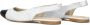 LINA LOCCHI Ballerina Dames Gevlochten Combi Ballerina Maat: 36 Materiaal: Leer Kleur: Wit - Thumbnail 4