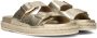 LINA LOCCHI Slippers Dames Met 2 Gesp Slipper Espa Zool Maat: 38 Materiaal: Leer Kleur: Goud - Thumbnail 2