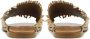 Lina Locchi Slippers Dames Sandalen Instappers Damesschoenen Leer Blokhak L1139 Goud - Thumbnail 6