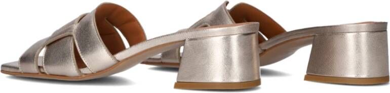 Lina Locchi Gouden Pantoffels Yellow Dames