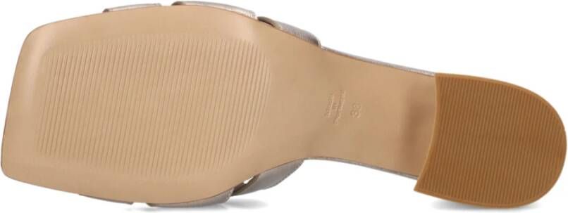 Lina Locchi Gouden Pantoffels Yellow Dames