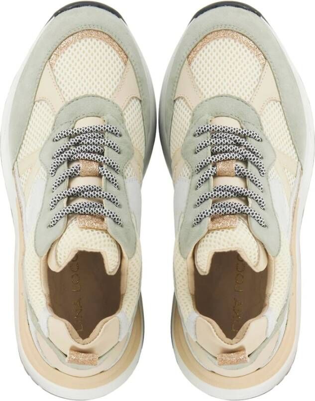 Lina Locchi Groene Combi Sneakers Multicolor Dames