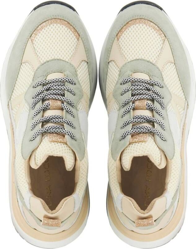 Lina Locchi Groene Combi Sneakers Multicolor Dames