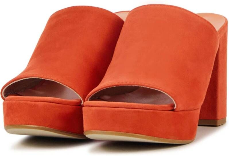 Lina Locchi Heeled Mules Oranje Dames