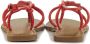 Lina Locchi Sandalen Dames Damesschoenen Leer Blokhak hoogte L1285 Oranje - Thumbnail 4