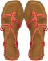 Lina Locchi Sandalen Dames Damesschoenen Leer Blokhak hoogte L1285 Oranje - Thumbnail 5