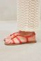 Lina Locchi Sandalen Dames Damesschoenen Leer Blokhak hoogte L1285 Oranje - Thumbnail 7