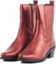 LINA LOCCHI Enkellaarsjes Dames L1309 Maat: 38 Materiaal: Suède Kleur: Rood - Thumbnail 2