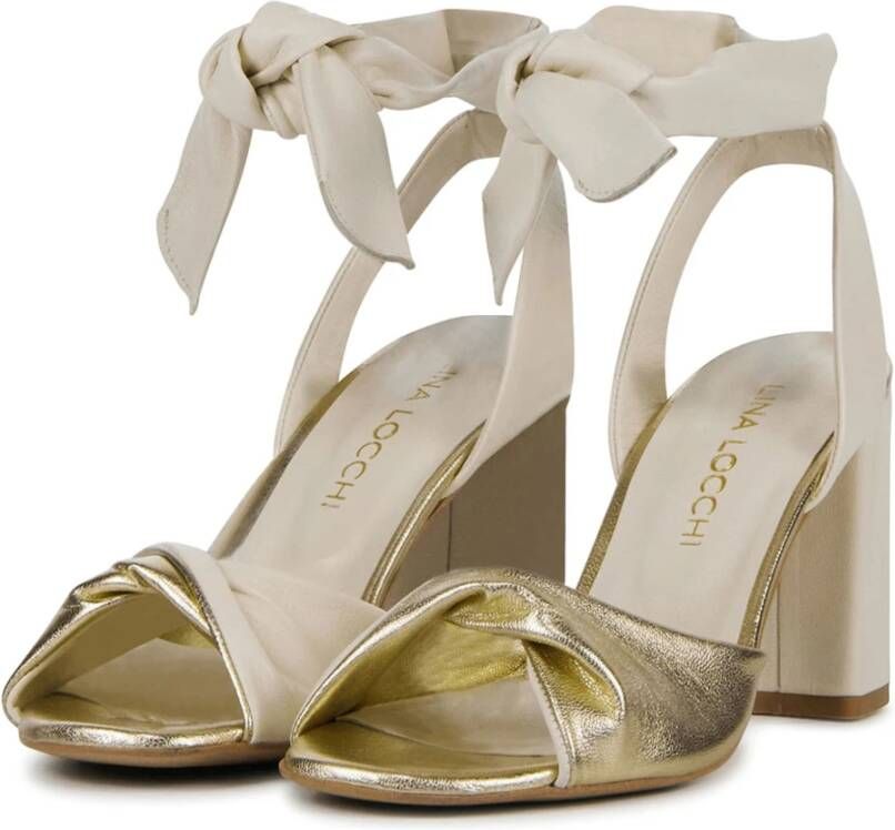 Lina Locchi Sandalen Ecru Beige Dames