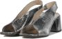 Lina Locchi Sandalen Dames Slippers Leer L1294 Zilver - Thumbnail 2