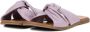 Lina Locchi Slippers Dames Sandalen Instappers Damesschoenen Leer Blokhak 126230477 Lila combi - Thumbnail 2