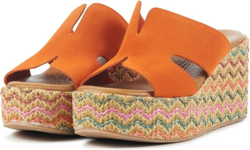 Lina Locchi Slippers Oranje Orange Dames