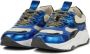 Lina Locchi Sneakers Dames Lage sneakers Damesschoenen Suède L1306 Glitter Blauw - Thumbnail 2