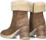 LINA LOCCHI Enkellaarsjes Dames L1189 Maat: 41 Materiaal: Suède Kleur: Taupe - Thumbnail 4
