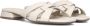 LINA LOCCHI Slippers Dames Led Knoop Slipper Maat: 41 Materiaal: Leer Kleur: Wit - Thumbnail 2