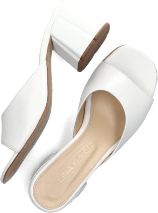 Lina Locchi Witte Pantoffels White Dames