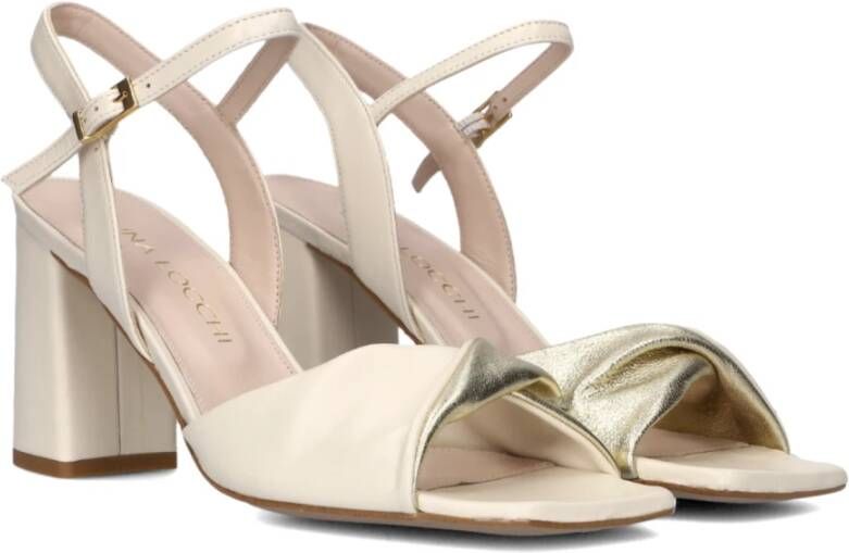 Lina Locchi Witte Sandalen Beige Dames