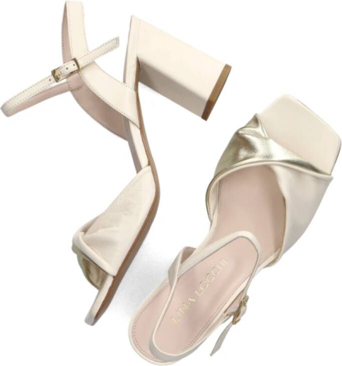 Lina Locchi Witte Sandalen Beige Dames