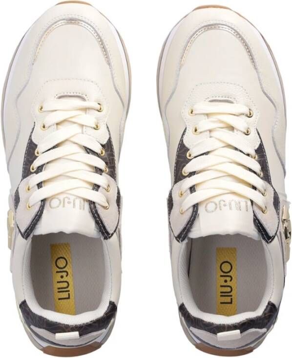 Liu Jo Beige Casual Leren Sneakers oor Dames Beige Dames