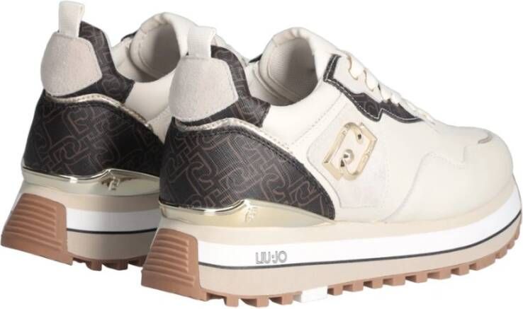Liu Jo Beige Casual Leren Sneakers oor Dames Beige Dames