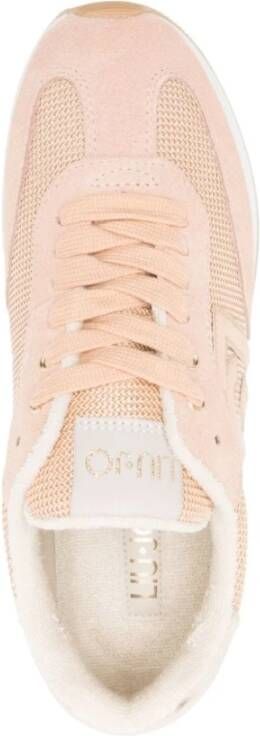 Liu Jo Beige Logo Sneakers met Suède en Mesh Panelen Beige Dames