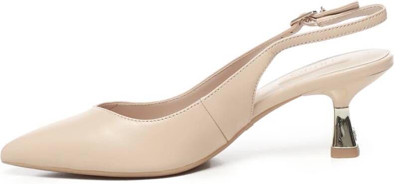 Liu Jo Beige sandaal met hak en elastische band