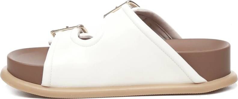 Liu Jo Beige Sandalen met Verstelbare Gespen