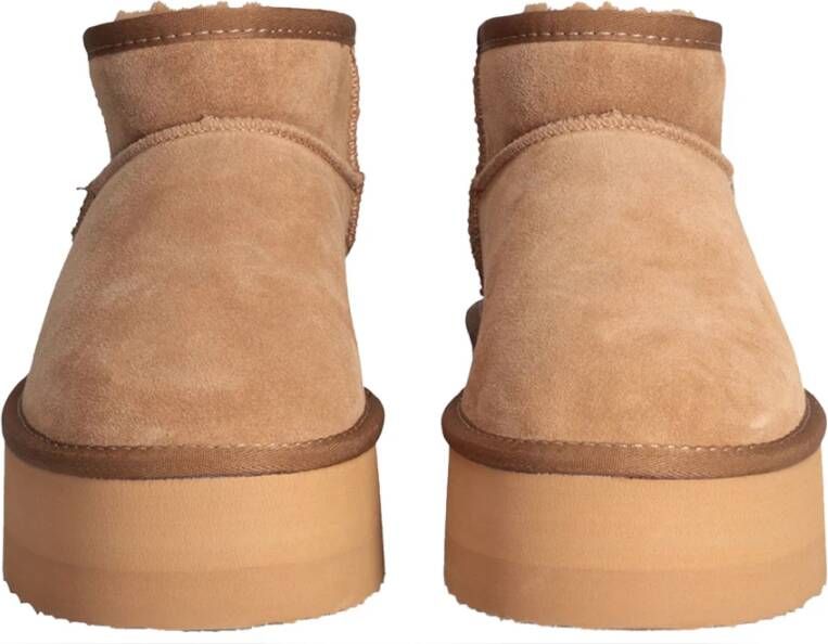 Liu Jo Brandy Enkellaarzen Platform Suède Brown Dames