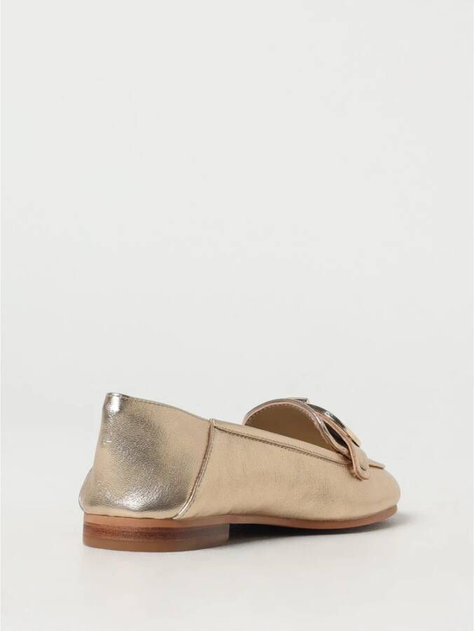 Liu Jo Gouden gelamineerde damesloafers Emel 03