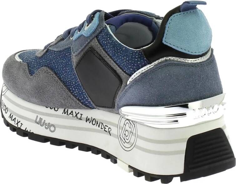Liu Jo Denim Blue Casual Sneakers Maxi Wonder