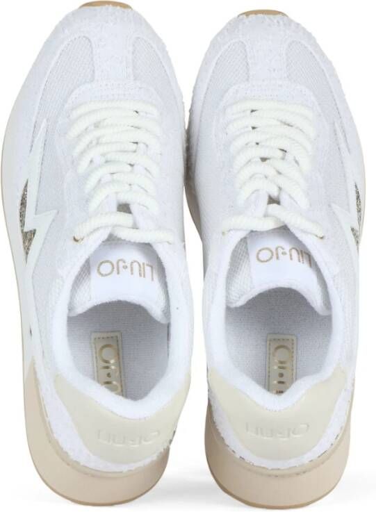 Liu Jo Denim Effect Platform Sneakers White Dames