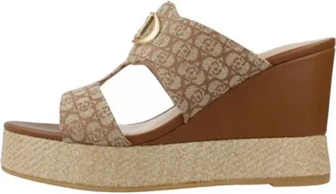 Liu Jo Denim Monogram Bruin Platform Sandaal
