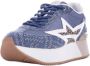 Liu Jo Denim Sneakers met Glitterdetail Blue Dames - Thumbnail 6