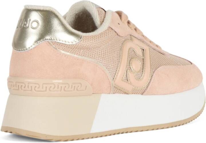 Liu Jo Dreamy 02 Platform Sneakers met Logo Patch Pink Dames
