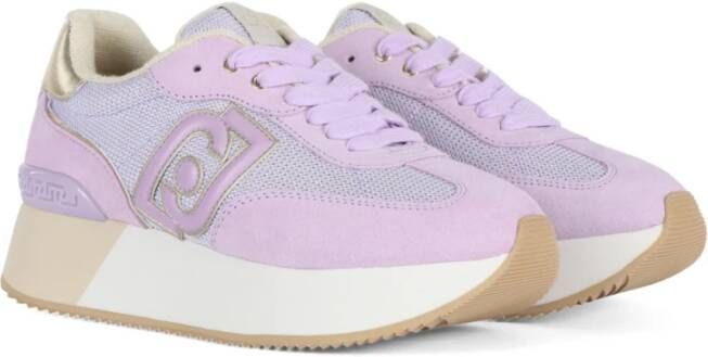 Liu Jo Dreamy 02 Platform Sneakers met Logo Patch Purple Dames