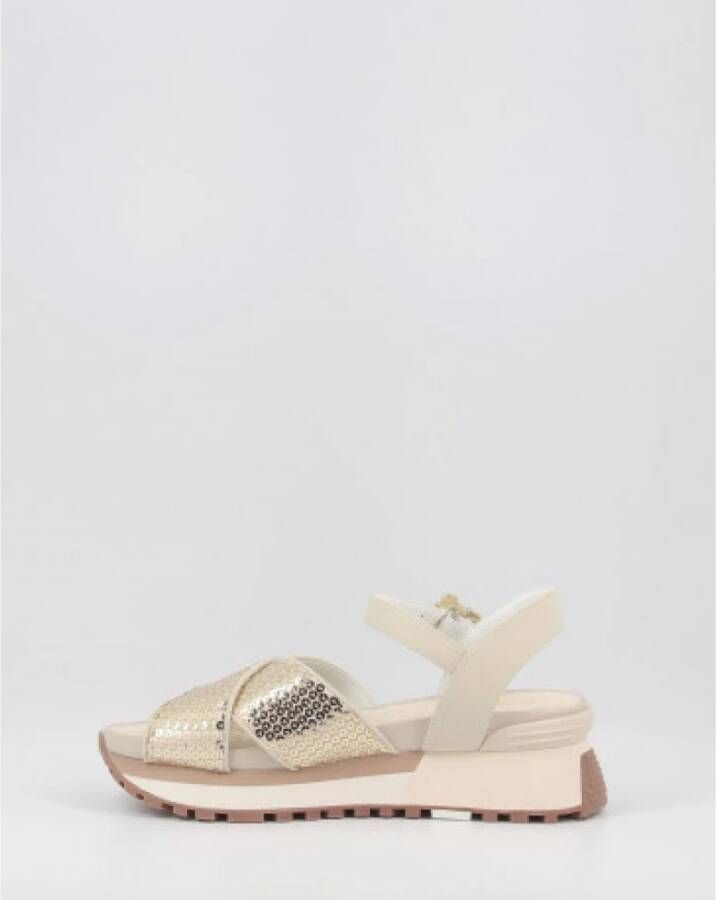 Liu Jo Metalen Plateau Sandalen Beige Dames