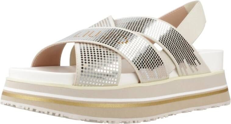 Liu Jo Stijlvolle Platte Sandalen Beige Dames