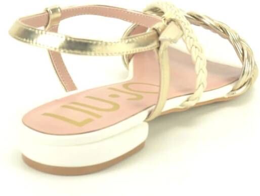 Liu Jo Platte sandalen in beige en goud Beige Dames