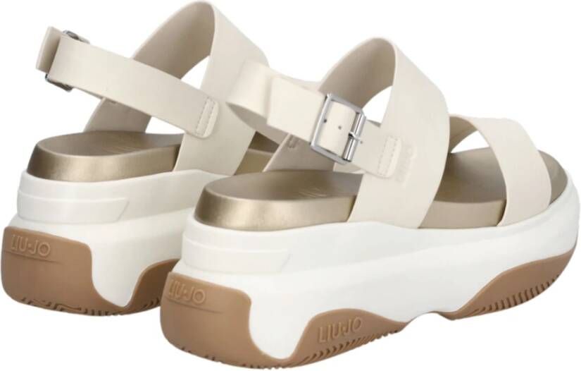 Liu Jo Beige Leren Evolution Sneakers Beige Dames